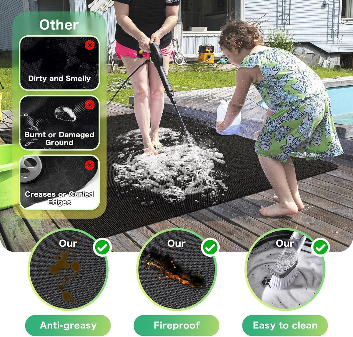 TAOMAND deck-protector outdoor-grill-mat shields decks from spills.