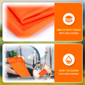 TAOMAND easy-clean silicone griddle mat simplifies post-cook cleanup.