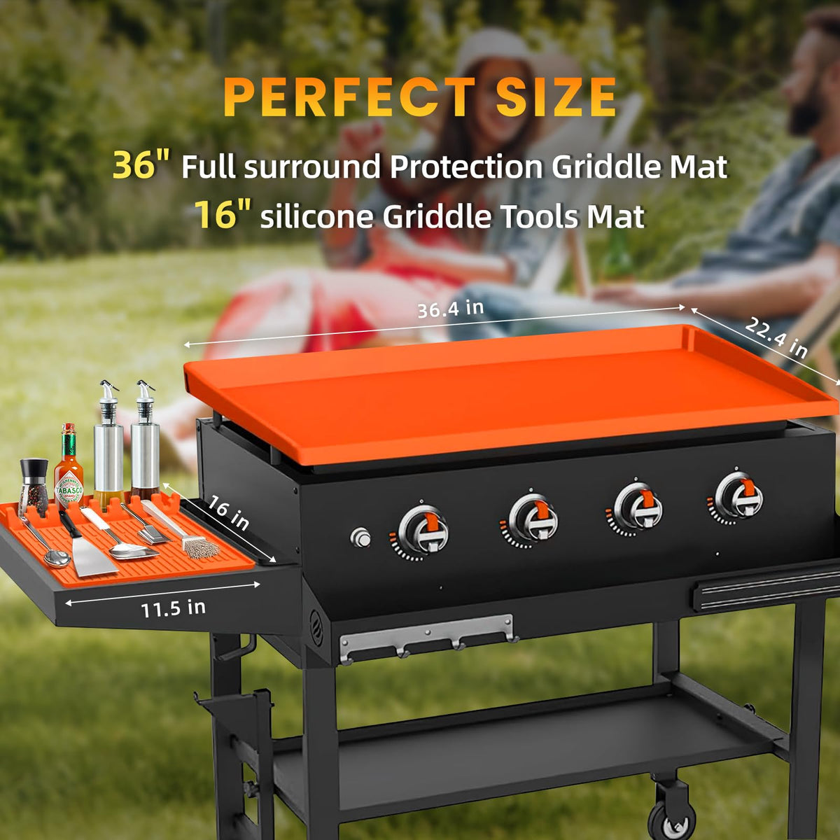 TAOMAND food-grade silicone material guarantees safety and longevity for the griddle.