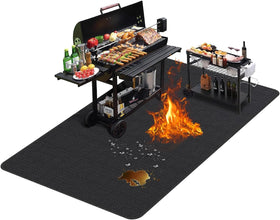 TAOMAND large under-grill-mats protect patios from embers and spills.