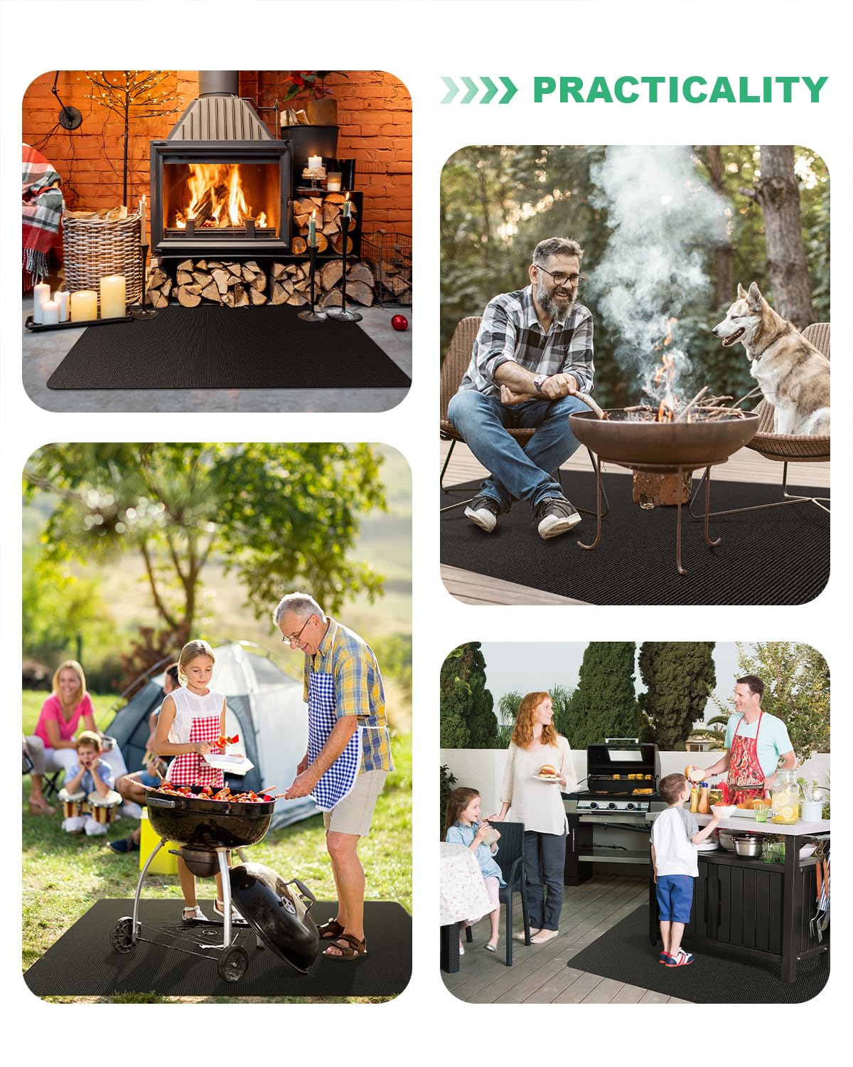 TAOMAND grill mat with portable storage bag for easy transport