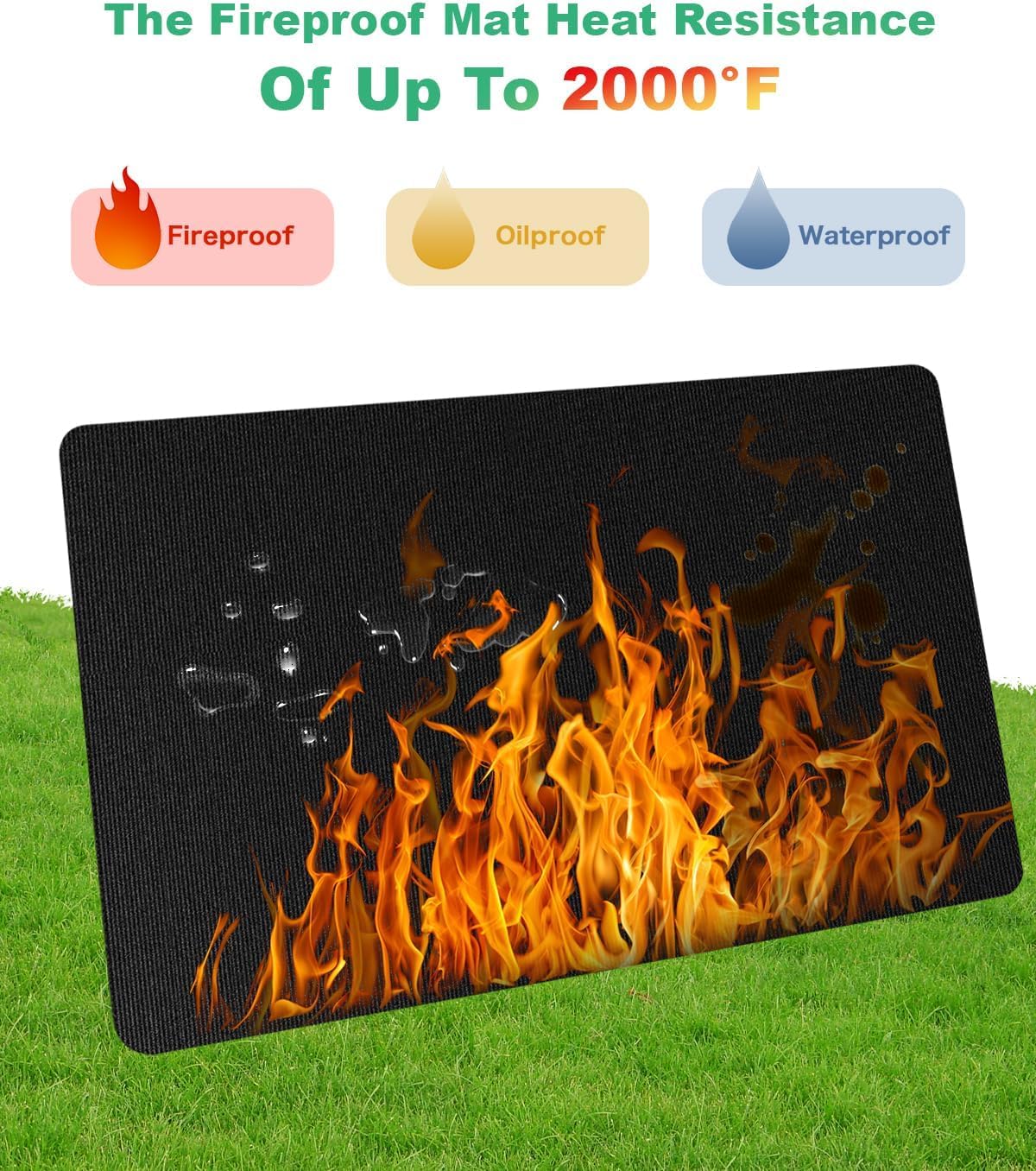 TAOMAND grill mat is waterproof and oil-proof for easy spill management during cooking.