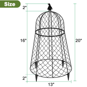 TAOMENNI cloche with penguin top decorates beds while shielding plants.
