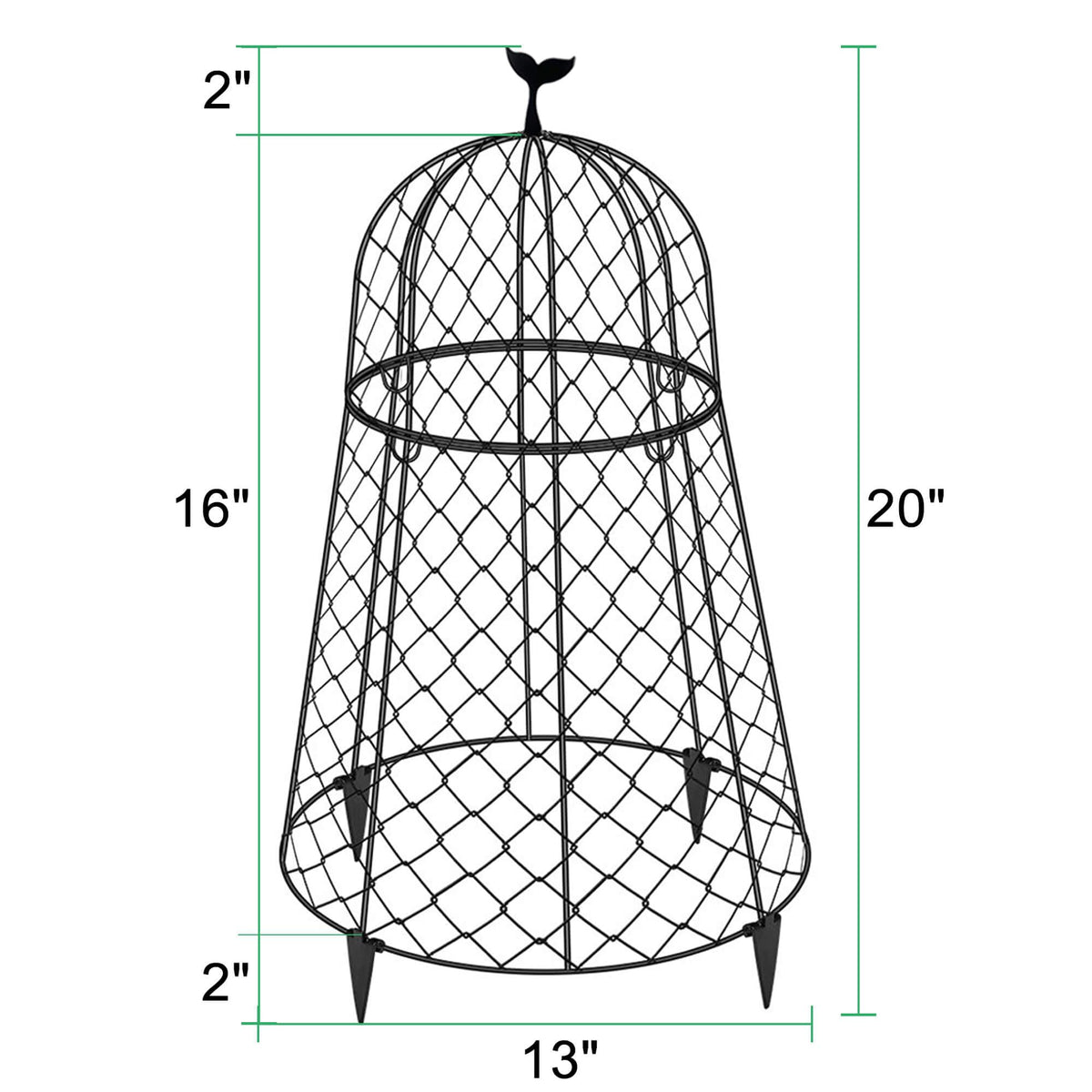 TAOMENNI cloche with whale tail top adds modern style and protection