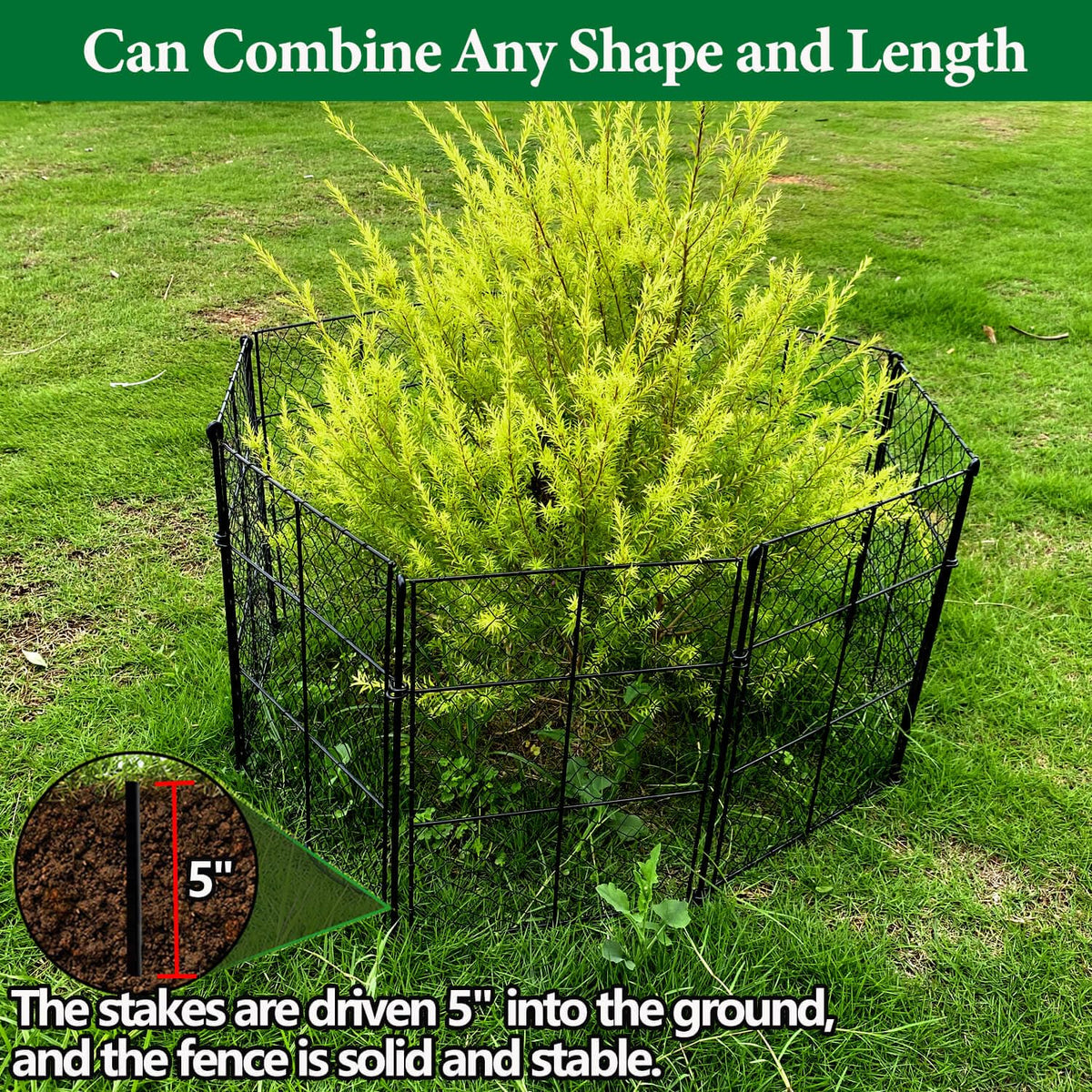 TAOMENNI assembled garden protector demonstrates 16.8 ft total length