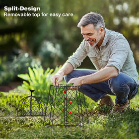 TAOMENNI split-design top provides easy watering and pruning