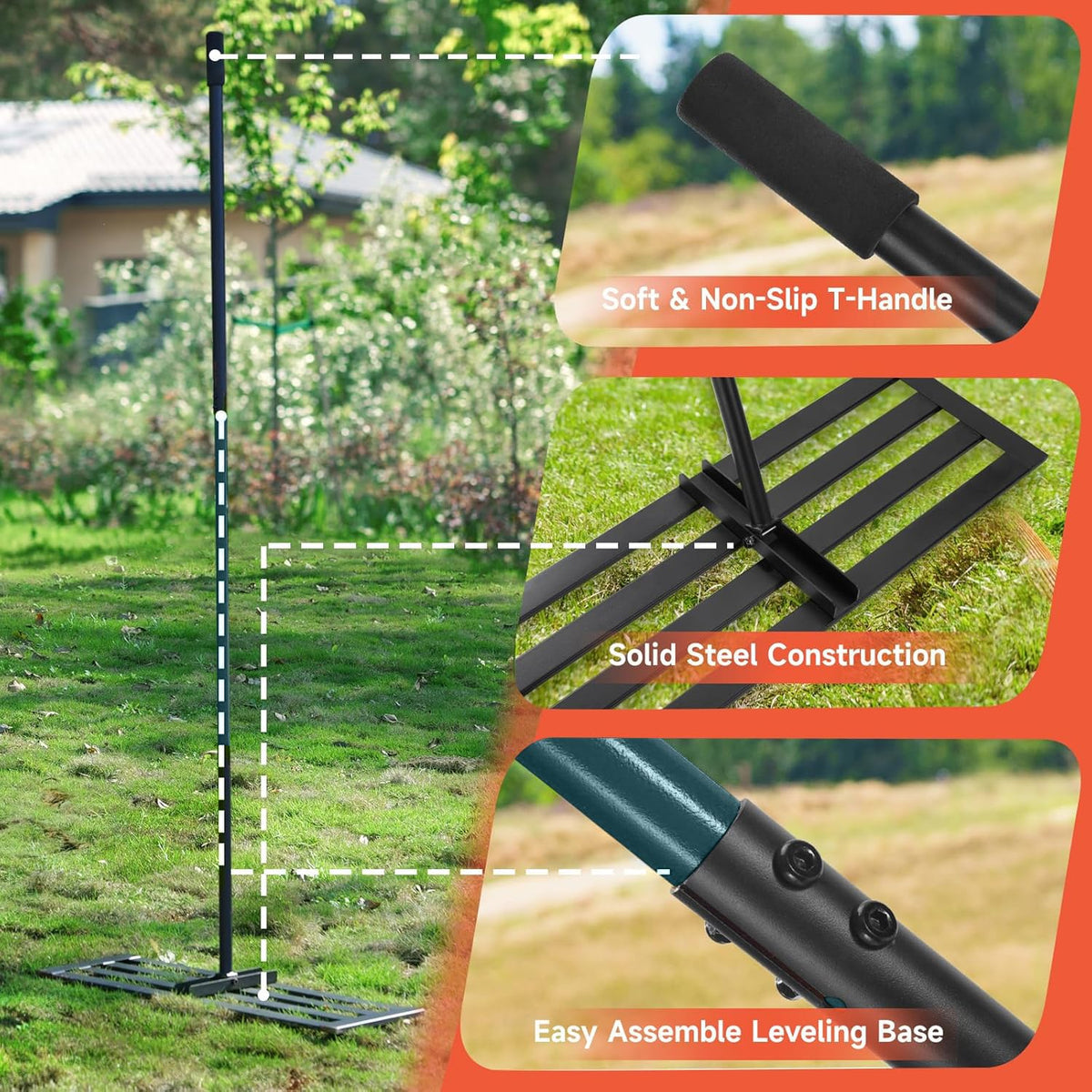 TAORUI Rake stored neatly after use for compact storage