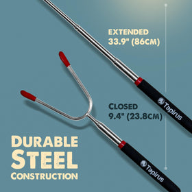 Tapirus marshmallow roasting stick insulated handle keeps hands cool during roasting.