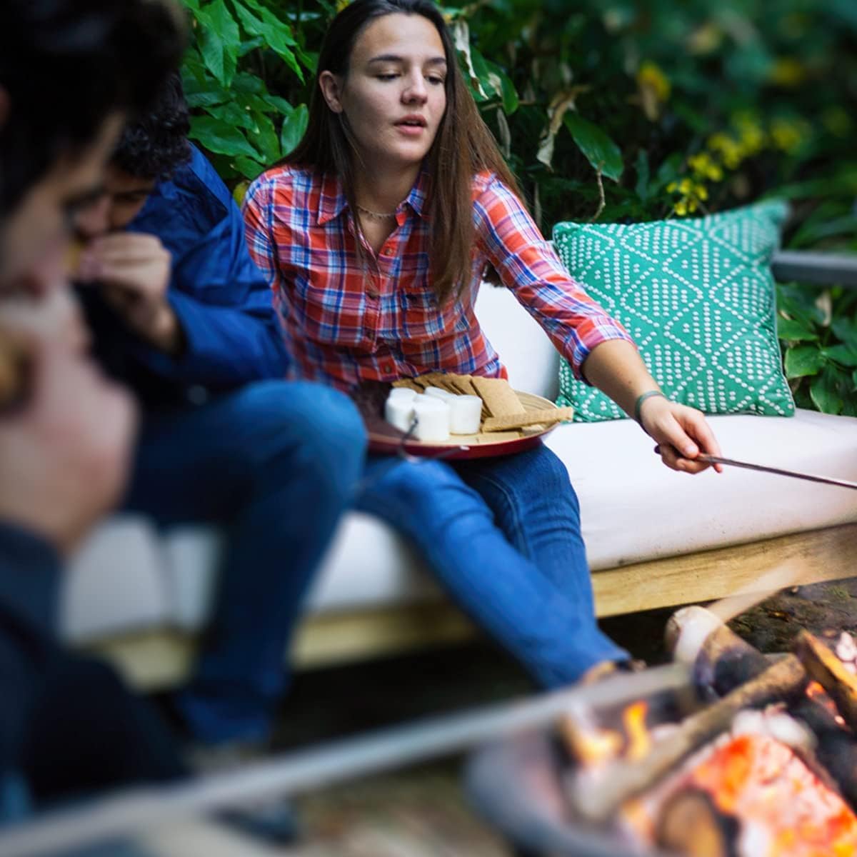 Tapirus multiuse campfire roasting ideas for marshmallows, hot dogs, and vegetables.