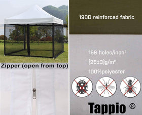Tappio four-sided coverage net keeps insects out on all sides