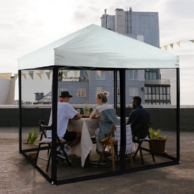 Tappio mosquito net with zipper entry provides easy gazebo access