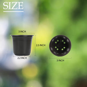 TAQIXI 3-inch seed starter pot with sturdy plastic for repeated use.