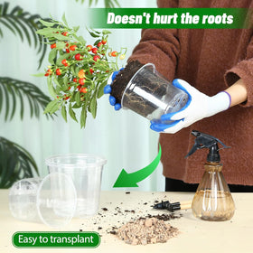 TAQIXI nursery pot drainage holes promote proper airflow and prevent overwatering.