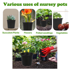 TAQIXI 5-inch pots suitable for indoor and outdoor seed starting projects.