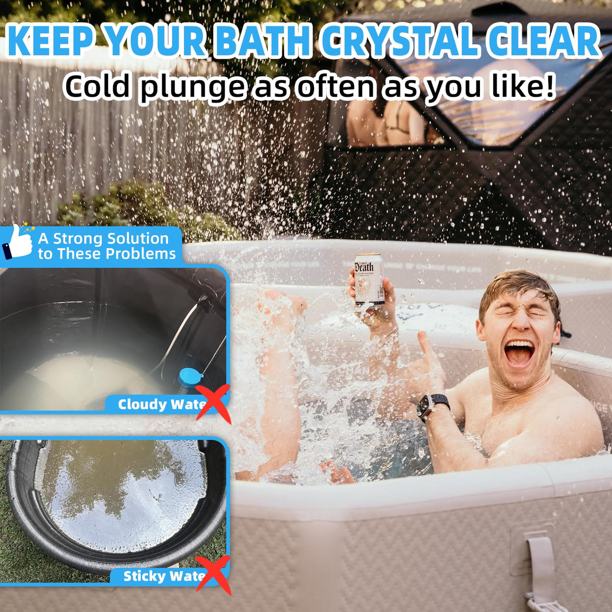 Tararium vertical or horizontal mounting offers flexible placement in cold plunge tubs