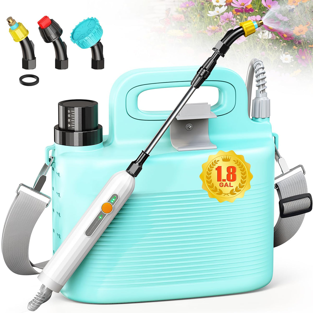 Tarden battery powered weed sprayer 1.8 gal for easy lawn care
