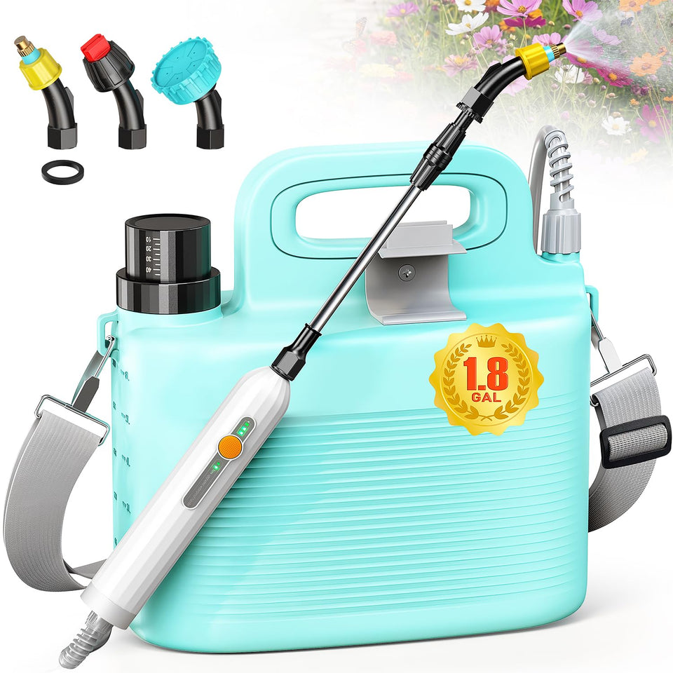 Tarden battery powered weed sprayer 1.8 gal for easy lawn care