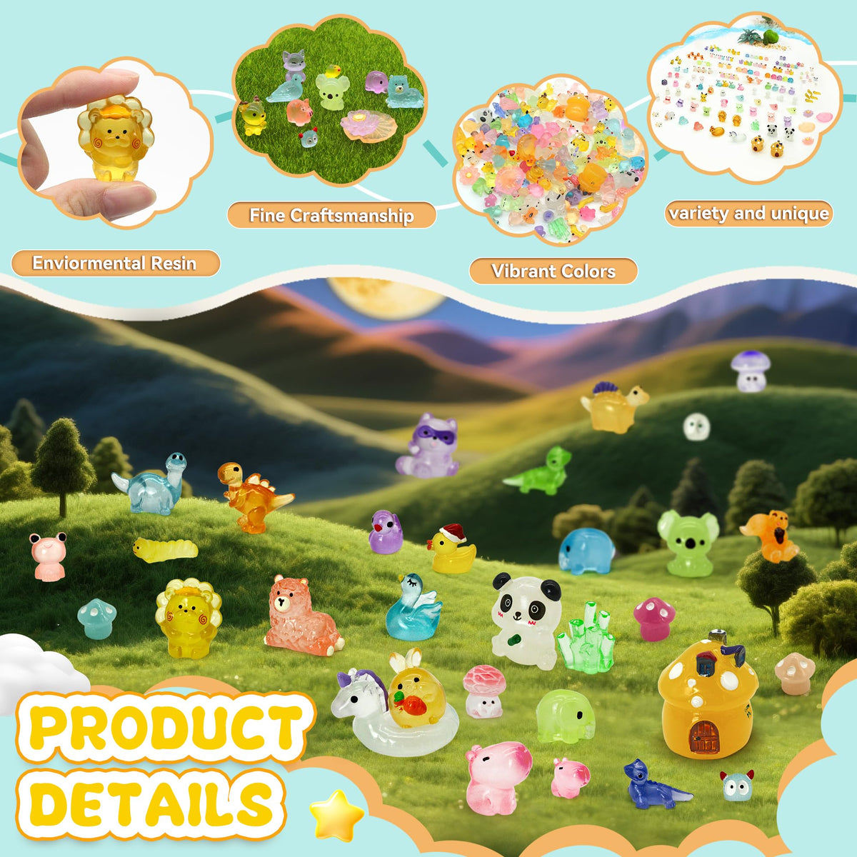 Tardigrade 150-piece set provides abundant accents for dioramas and garden scenes.