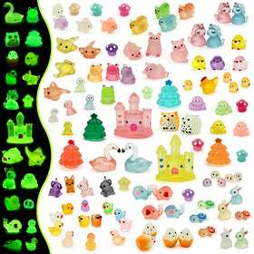 Tardigrade glow-in-the-dark mini resin animals illuminate night garden corners.