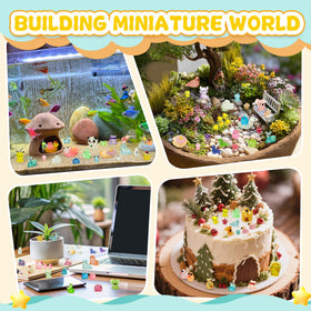 Tardigrade luminous miniatures brighten night scenes in dollhouses and crafts.