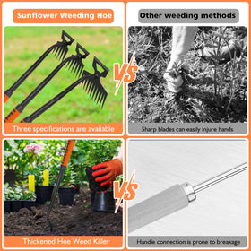 Tardiy uprooting tool ideal for yard and bed prep.