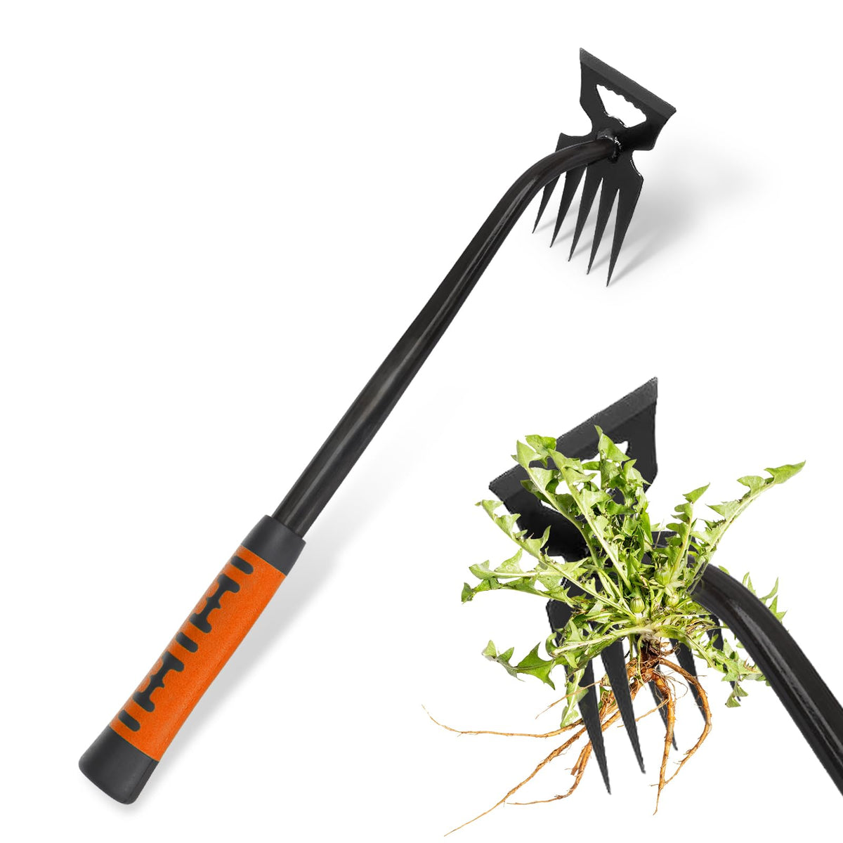 Tardiy 5-tine weed remover tool for easy garden weed removal.
