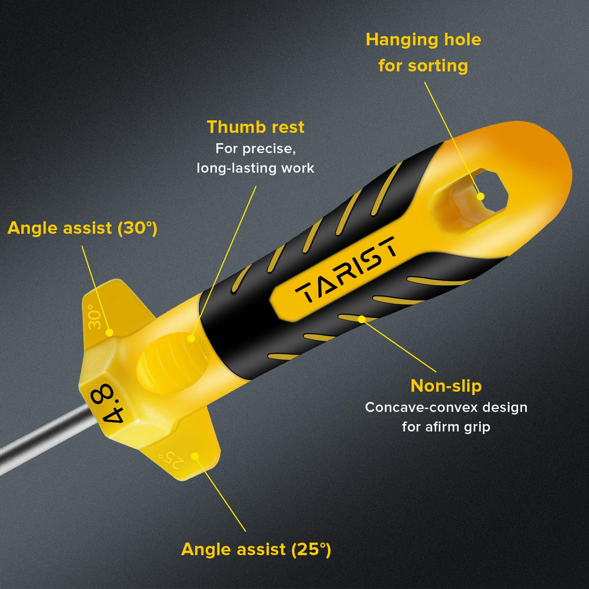 TARIST 5-32 round file detail, durable carbon steel for consistent sharpening