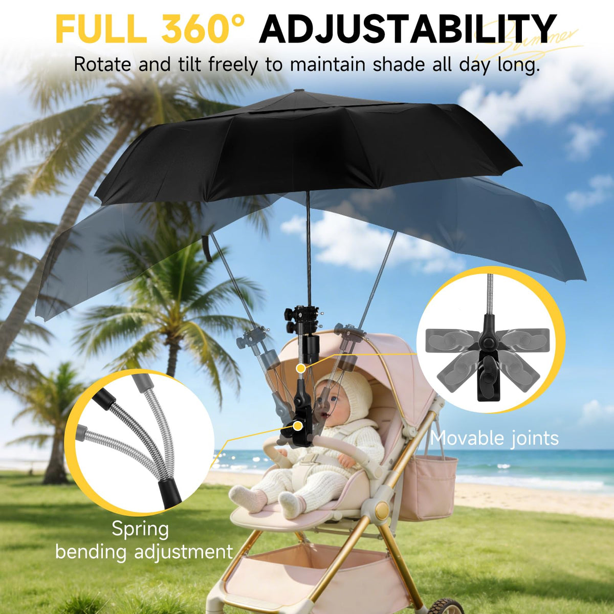 Tarswesi 360-degree swivel lets you track the sun without moving your chair.