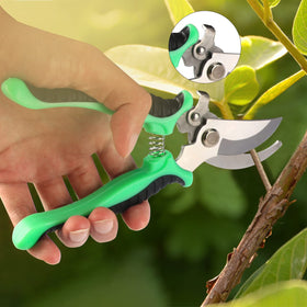 Taschyas Pruning Shears with ergonomic non-slip grip for comfortable use.