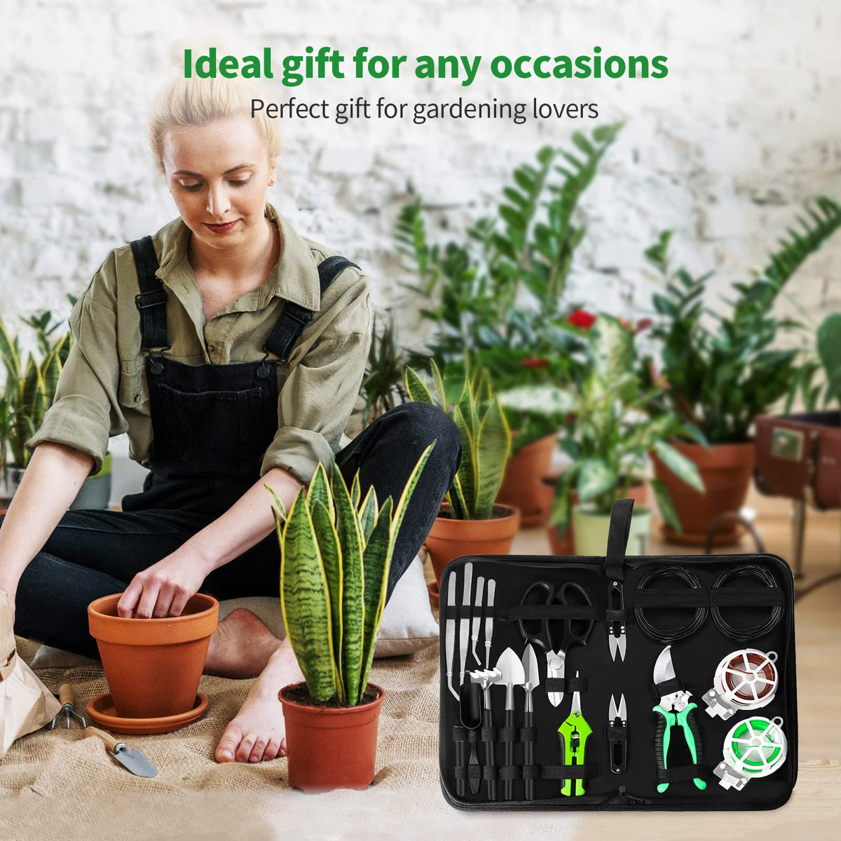 Taschyas Plant Repotting Mat keeps workspace clean and contained.