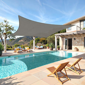 TasticTotes rectangle sun shade 8x10, easy setup for instant outdoor shade.