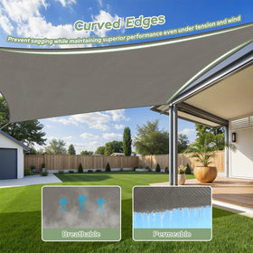 TasticTotes curved edges provide a tight, stylish fit over patios, decks, and pergolas.