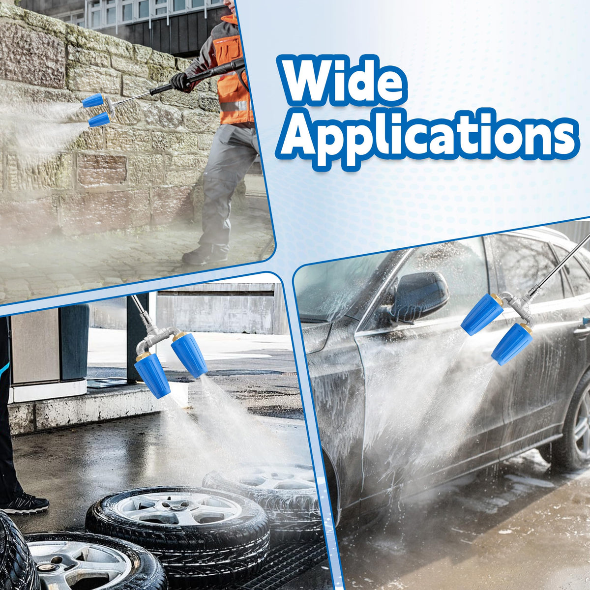 TasuoX multi-surface cleaning for concrete, wood, and glass.