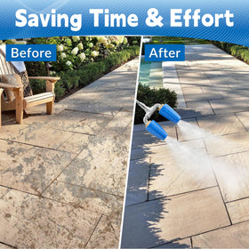 TasuoX wide cleaning swath covering driveways and patios.