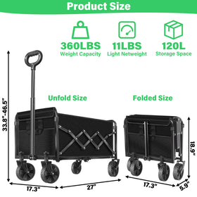 TATAANTY wagon folded compactly for storage and transport