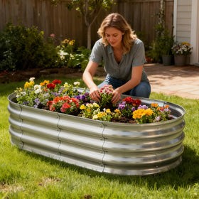 TATAANTY galvanized steel finish provides a modern look and weather resistance