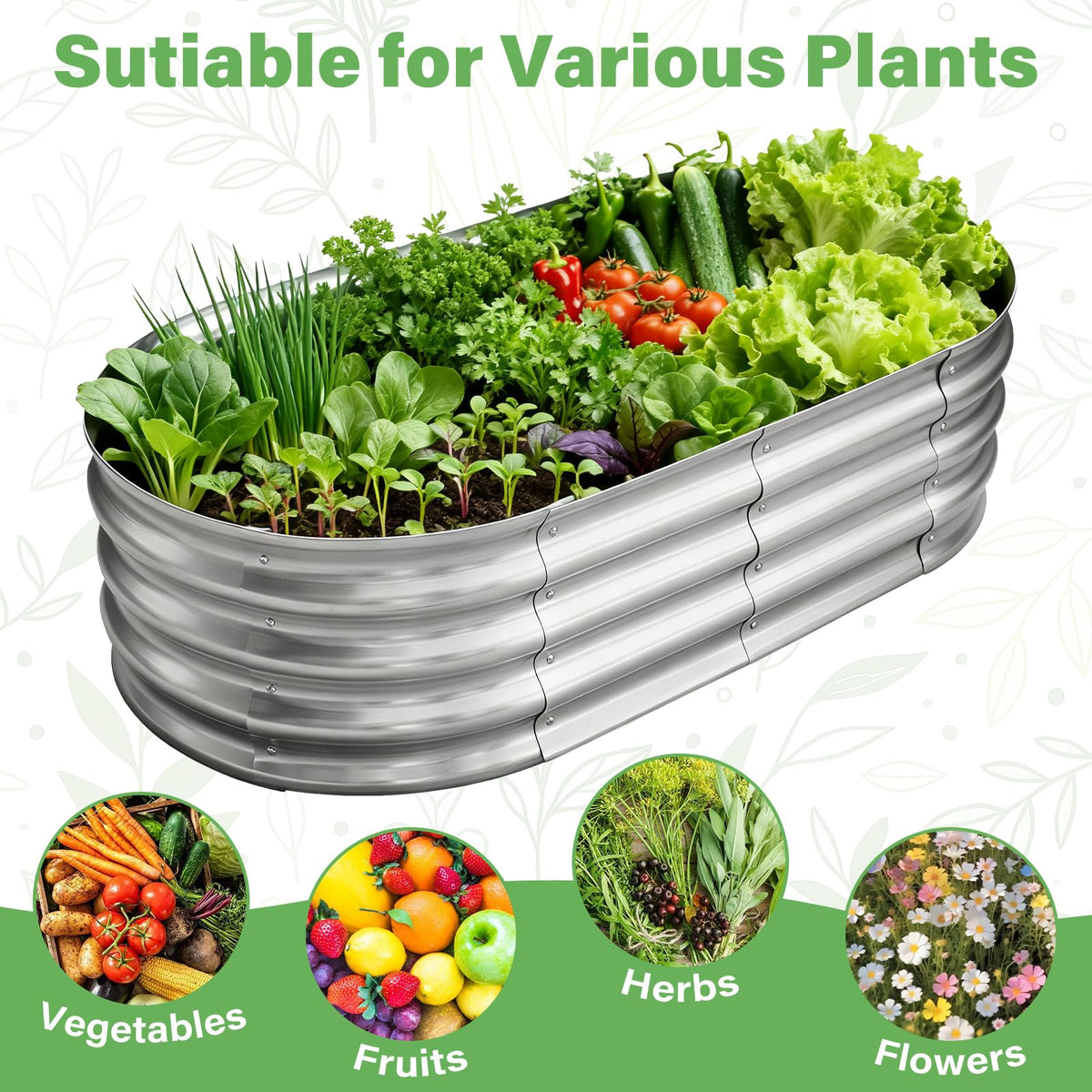 TATAANTY outdoor garden bed on patio shows versatile placement