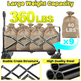 TATAANTY 360lbs capacity supports heavy loads on outings.