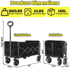 TATAANTY wagon handle adjustment shows customizable height for comfortable pulling.