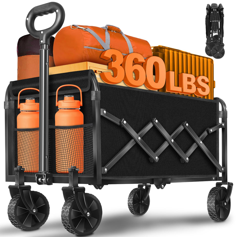 TATAANTY foldable wagon front view shows compact design for easy storage