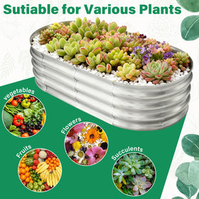TATAANTY wide planter bed fits vegetables, herbs, and blooms