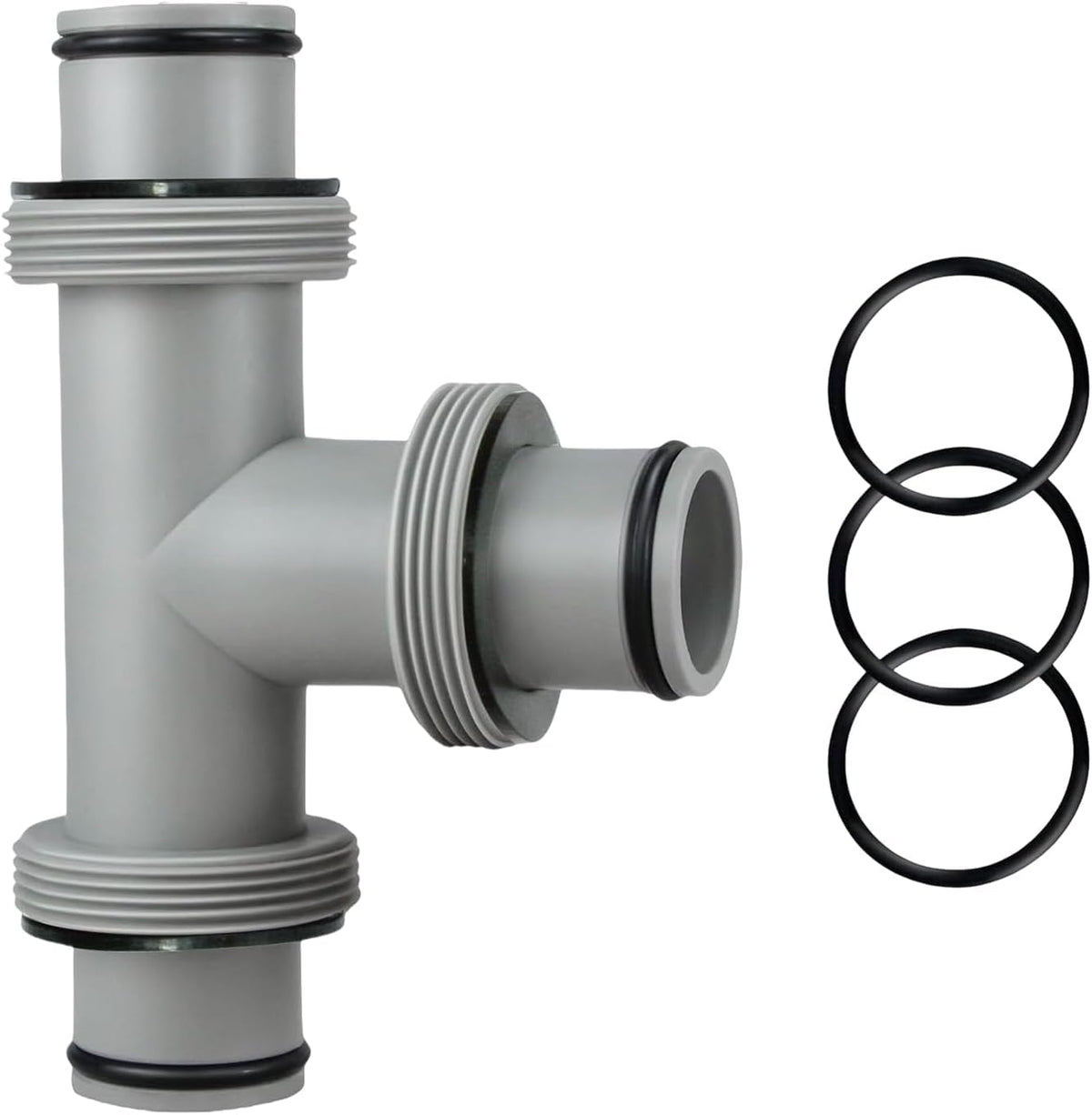 Taudang 15-inch tee-joint pool hose connector shown for secure water flow.