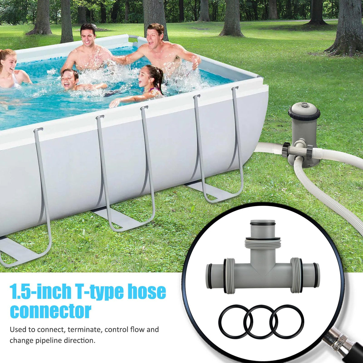Taudang 39 mm outlet diameter enables compatible hose connections.