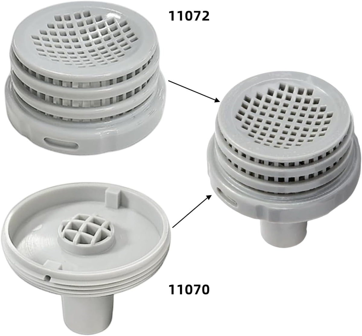 Taudang strainer grid adapter simplifies setup and filtration.