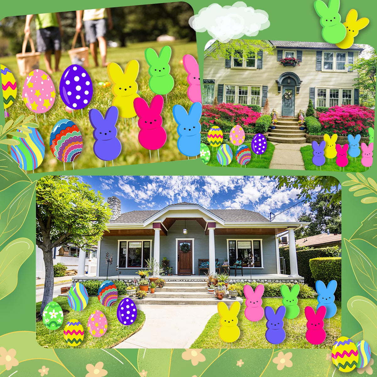 Taupphoo spring decor outdoor display adds bright seasonal charm.