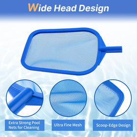 Tavaleu debris-removal net quickly clears leaves from pools, spas, and fountains.