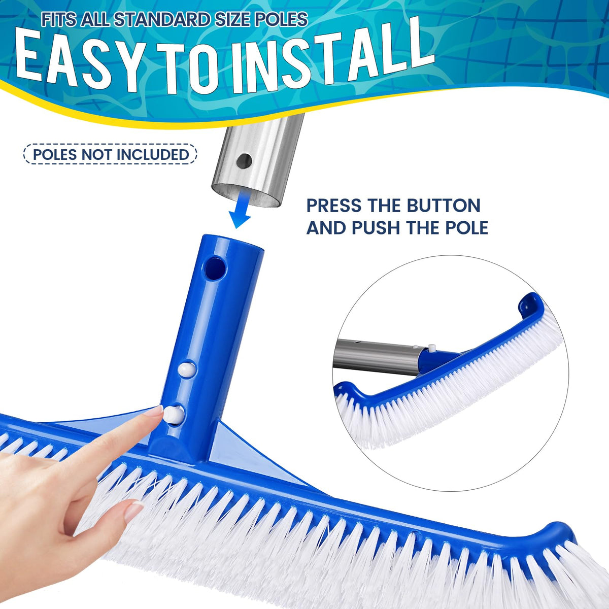 EZ Clip connection allows quick, tool-free installation on standard poles
