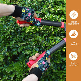 Tavaleu floral-pattern women’s garden gloves add style to light gardening tasks.