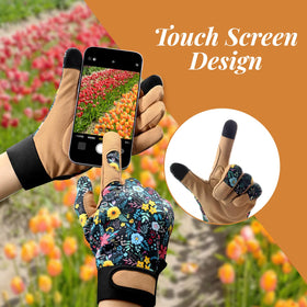 Tavaleu adjustable cuff gardening gloves seal out dirt for a snug fit.