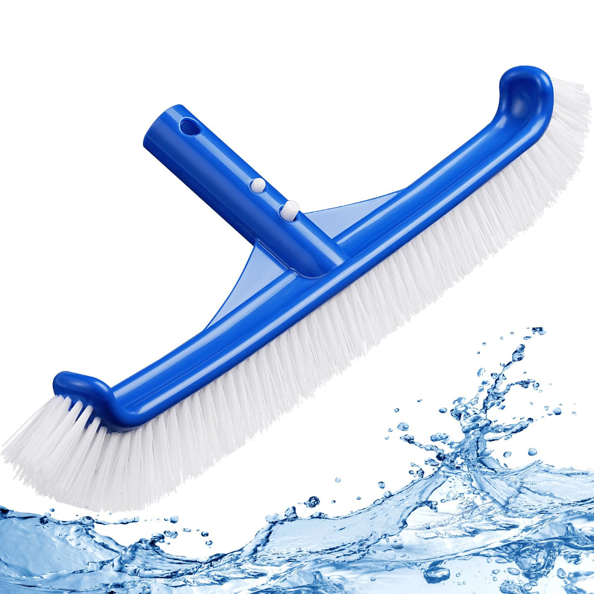Tavaleu 18-inch pool brush head cleaning walls and floors with a wide sweep